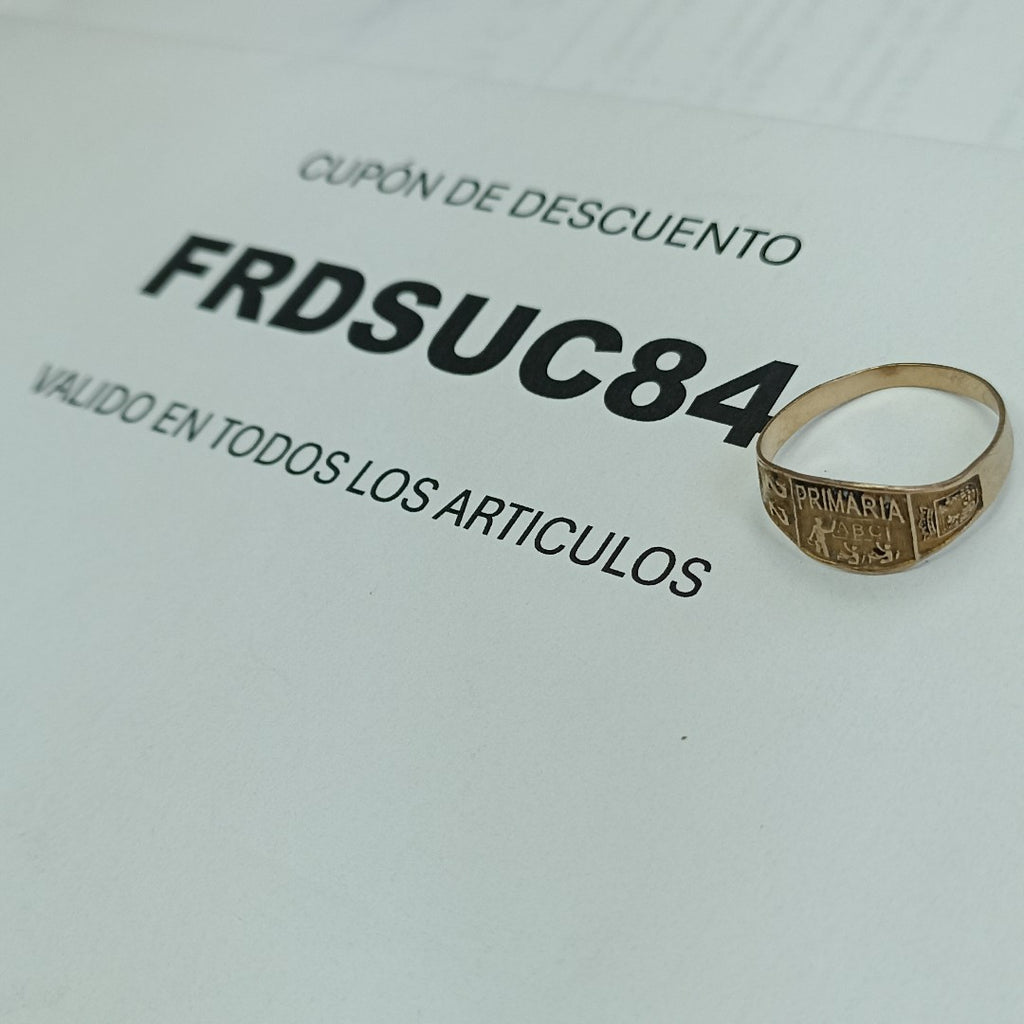 ANILLO DE GRADUACIÓN ORO 8 K 1 GRMS (SEMINUEVO)