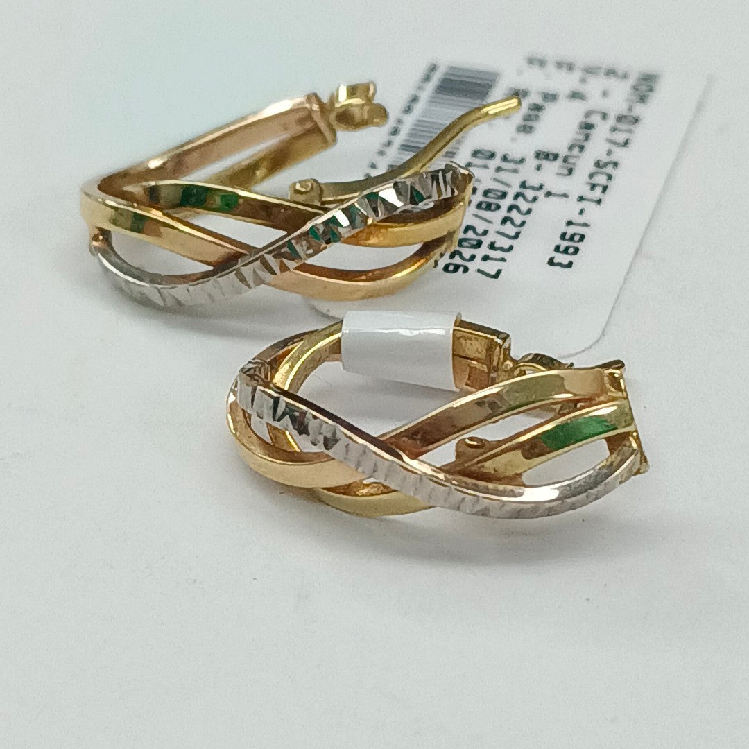 ARRACADAS PAR ORO 14 K 1.8 GRMS (SEMINUEVO)