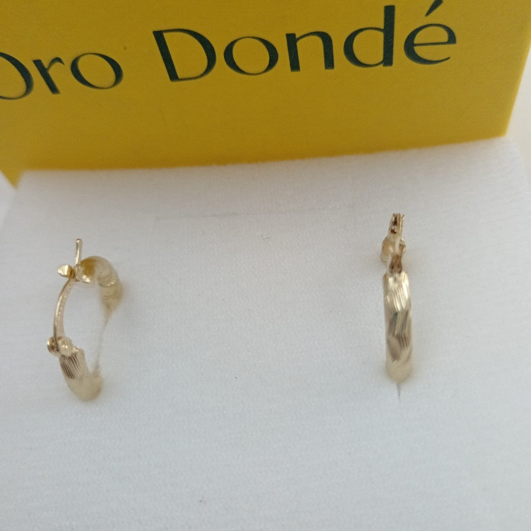 ARETES TEJIDO ARRACADAS ASTRIADAS 14K 1.9 GR (NUEVO)