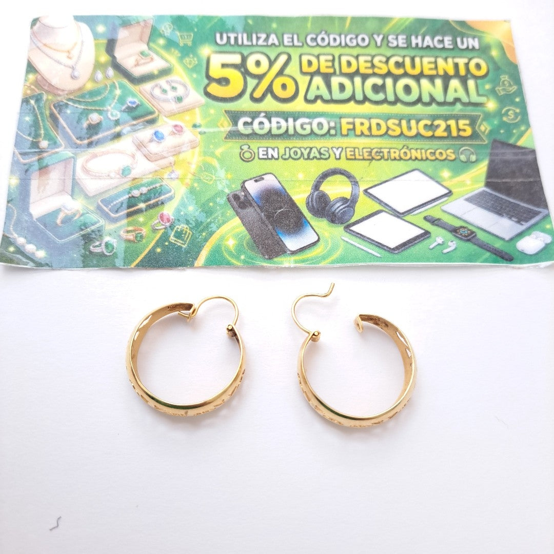 ARRACADAS PAR ORO 14 K 3,80 GRMS (SEMINUEVO)