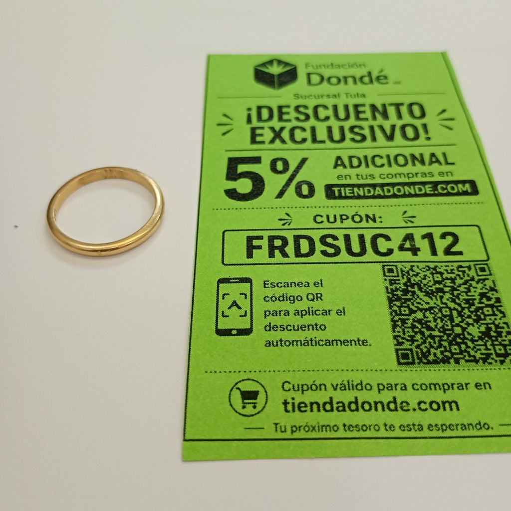 ARGOLLA ORO 18 K 2,40 GRMS (SEMINUEVO)