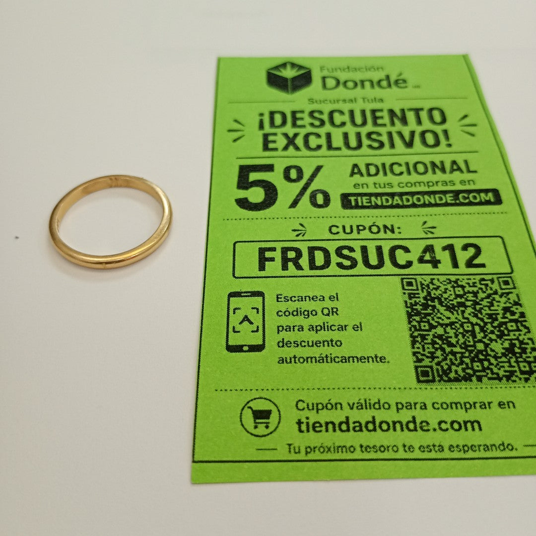 ARGOLLA ORO 18 K 2,40 GRMS (SEMINUEVO)