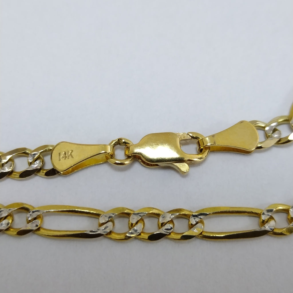 PULSERA 3X1 DIAMANTADA 14K 18 CM 4.6 GR (NUEVO)