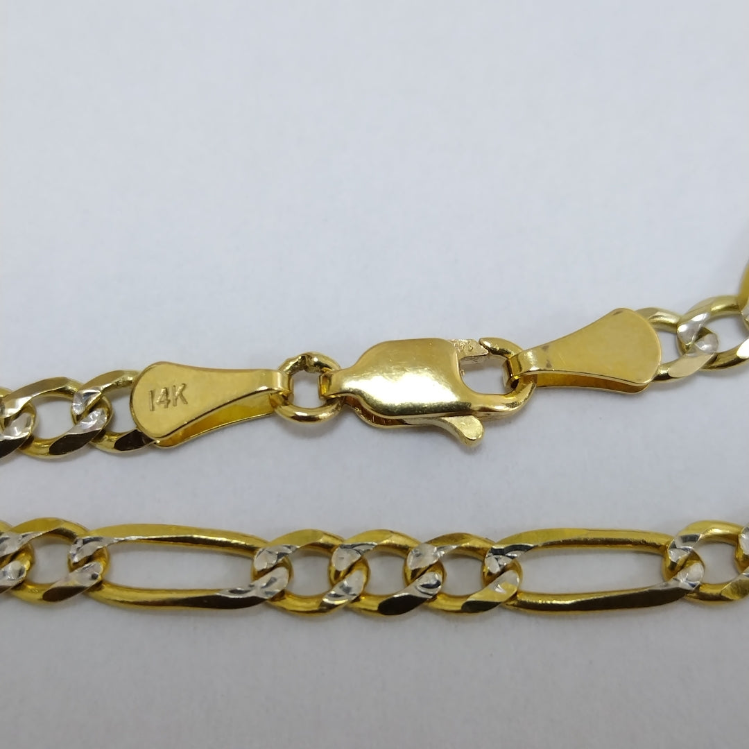 PULSERA 3X1 DIAMANTADA 14K 18 CM 4.6 GR (NUEVO)