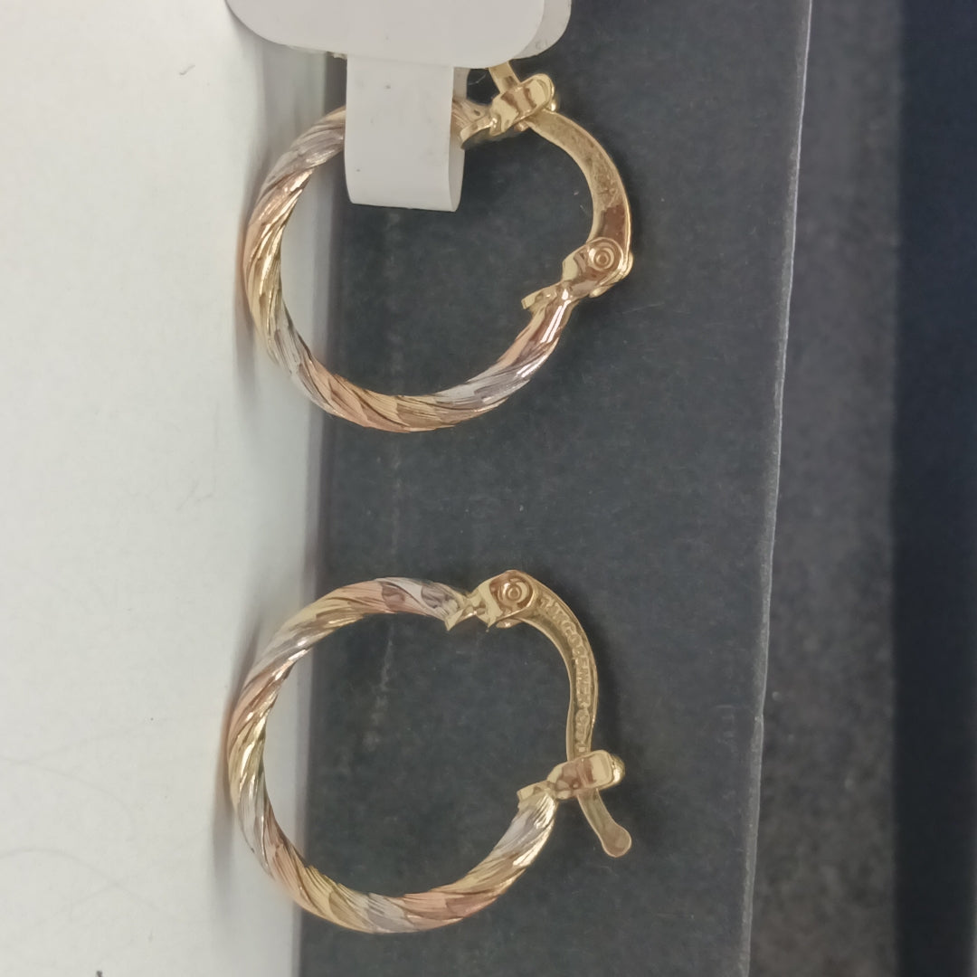 ARETES ARRACADAS COMBINADAS 14K 2.1 GR (NUEVO)