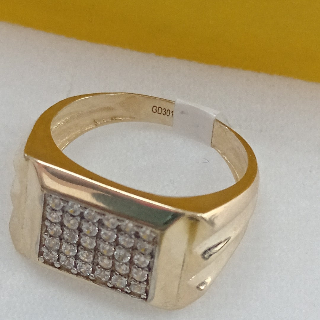 ANILLO C CIRCONIAS 14K 10 TALLA 6.3 GR (NUEVO)