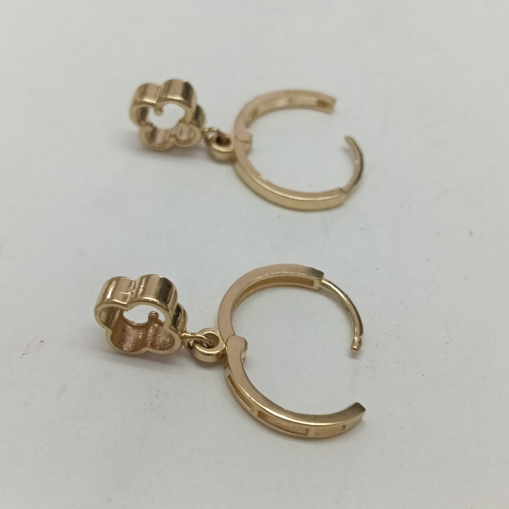 ARETES ARRACADAS CON DIJE 14K 2.4 GR (NUEVO)