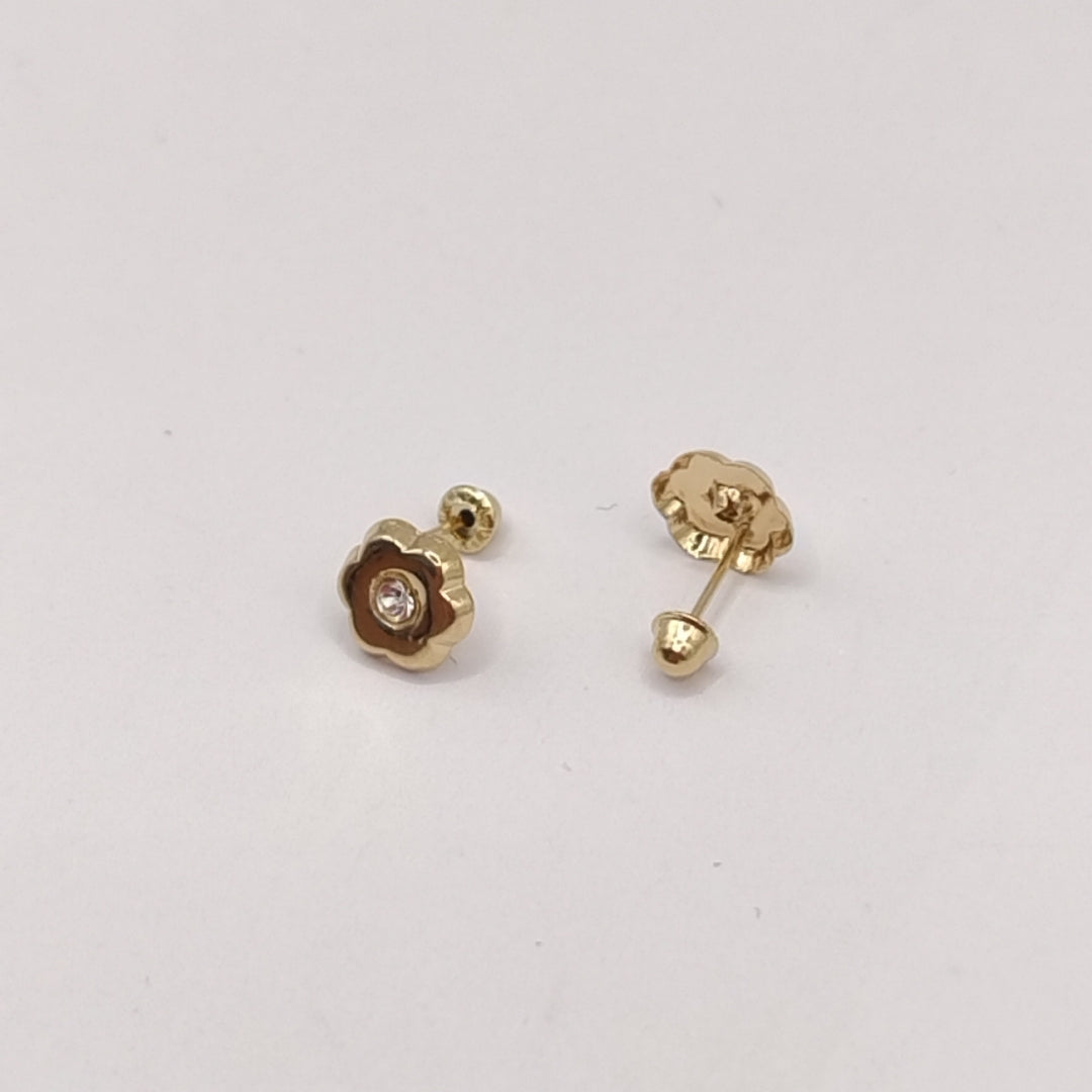 BROQUELES BROQUEL FIG FLOR C CIRCONIA 14K 0.2581 GR (NUEVO)