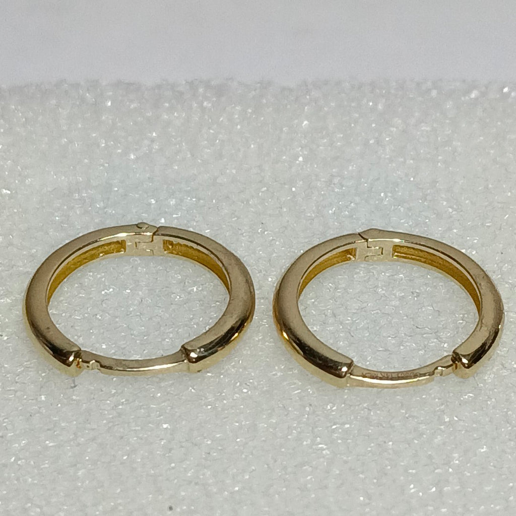 ARETES HUGGIES LISAS 14K 1.6 GR (NUEVO)