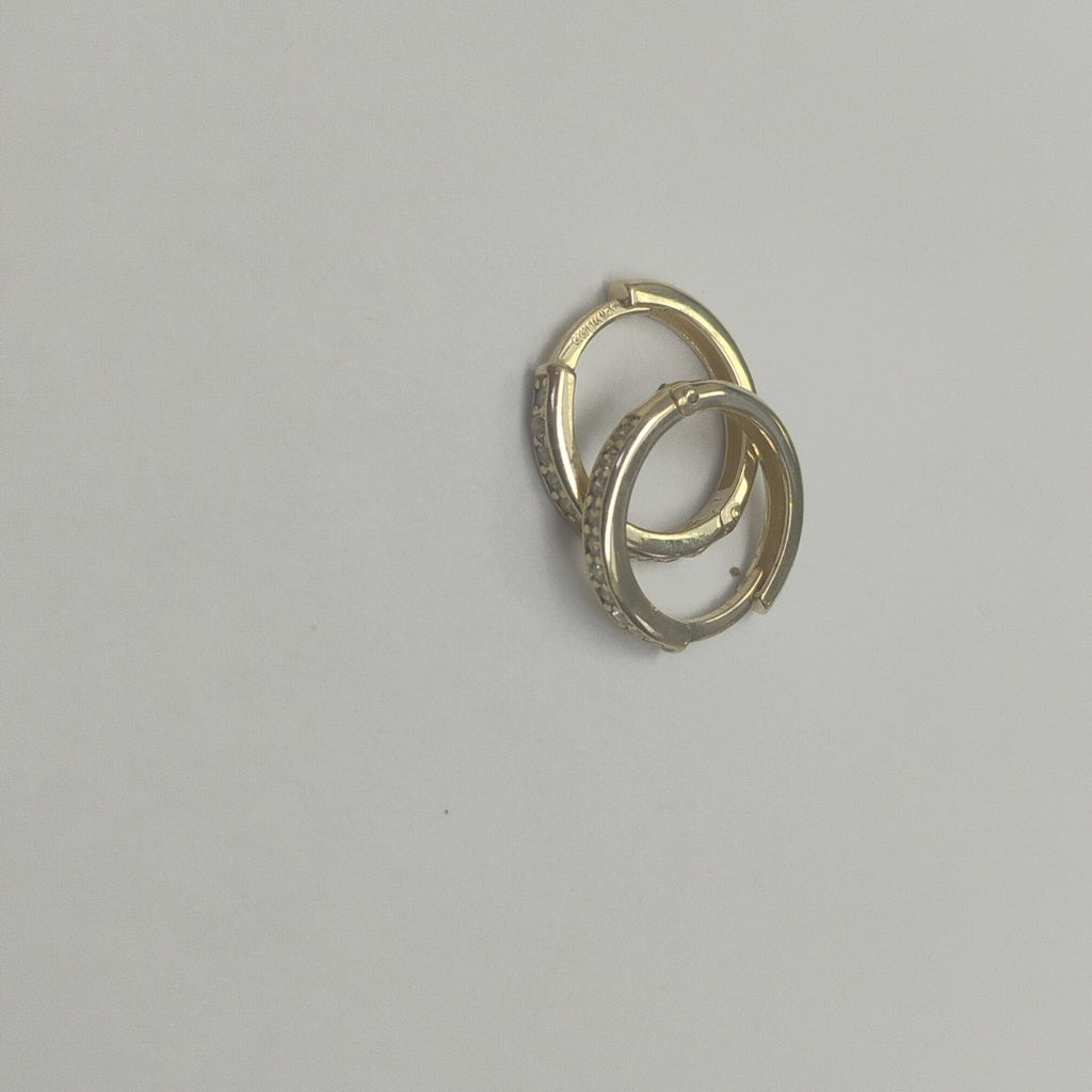 ARETES ARRACADA C CIRCONIAS 14K 1.6 GR (NUEVO)