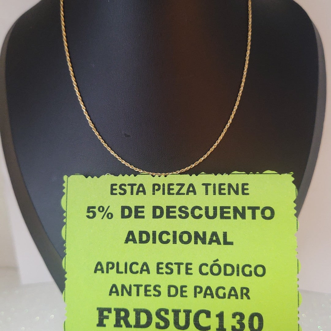 CADENA TORZAL 14K 55 CM 3 GR (NUEVO)
