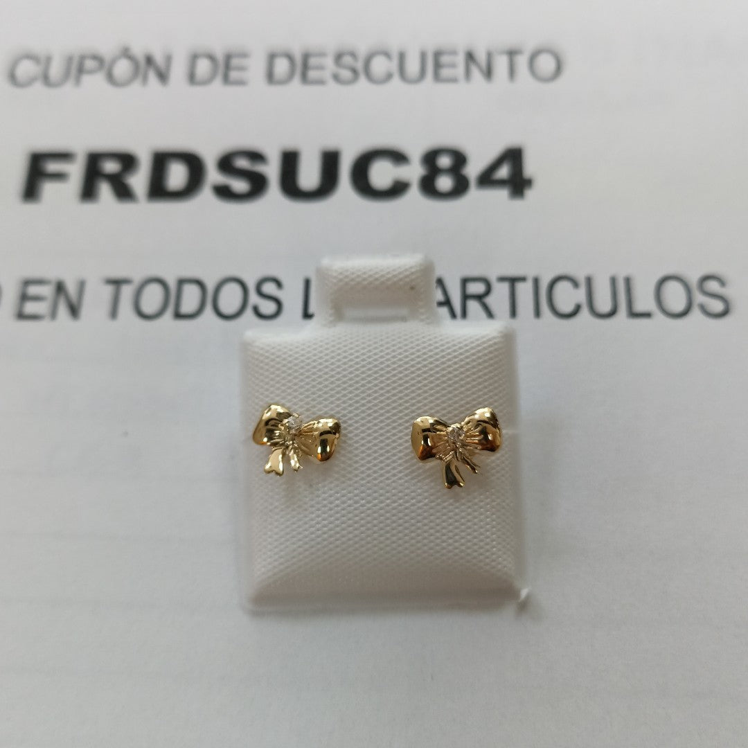 BROQUELES BROQUEL FIG MOÑO C CIRCONIA 14K 0.2441 GR (NUEVO)