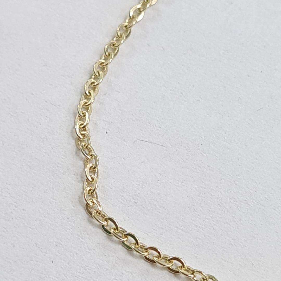 PULSERA TEJIDO ESPECIAL C CORAZONES 14K 18 CM 1.7 GR (NUEVO)