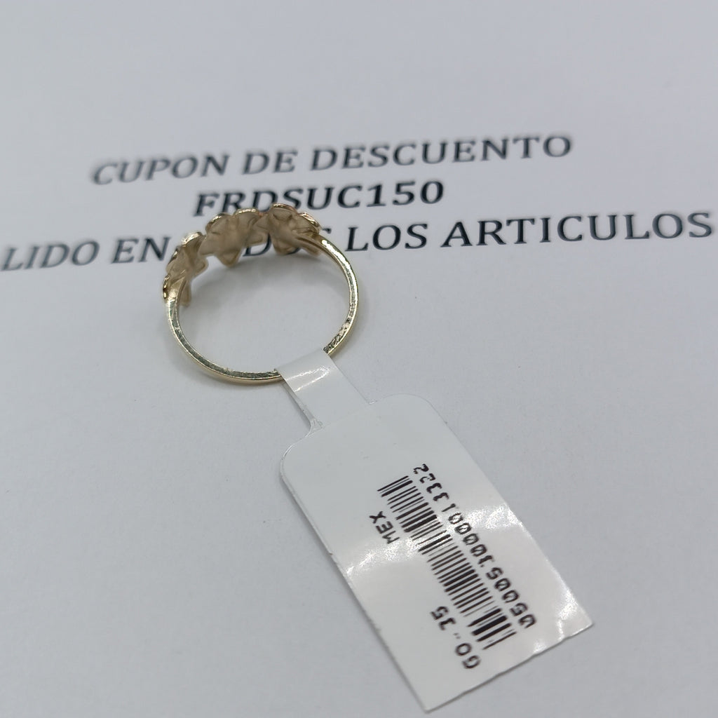 ANILLOS ANILLITO FIG FLORES 10K TALLA 7 1.3 GR (NUEVO)