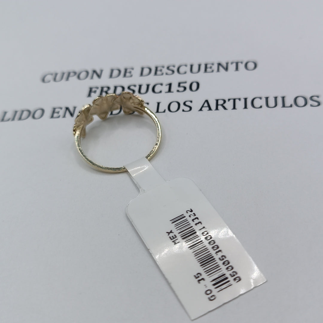 ANILLOS ANILLITO FIG FLORES 10K TALLA 7 1.3 GR (NUEVO)