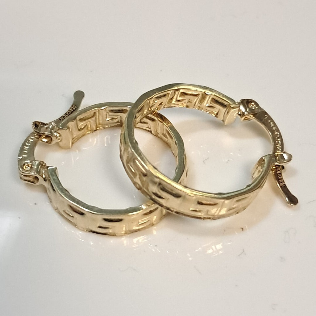 ARETES ARRACADAS FIG GRECAS 14K 1.8 GR (NUEVO)