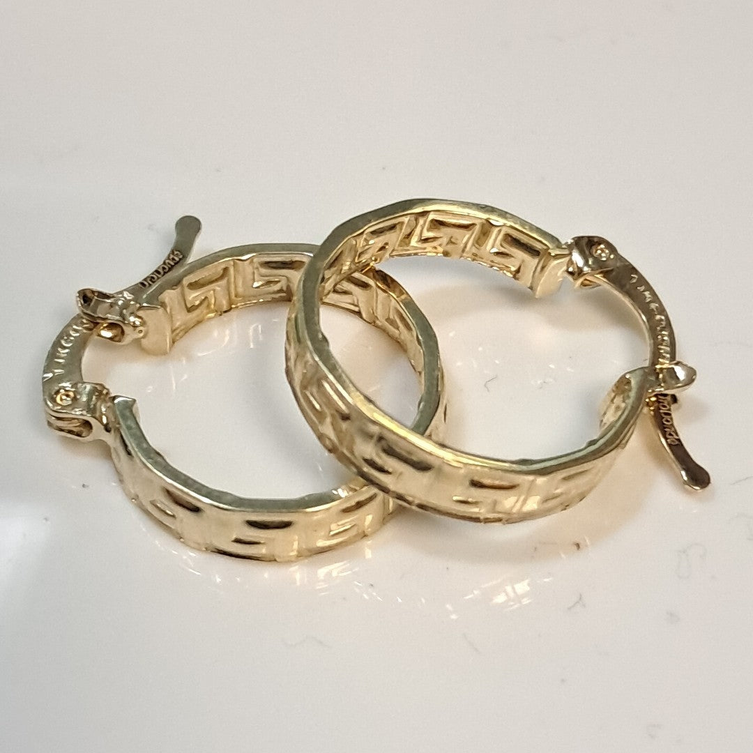 ARETES ARRACADAS FIG GRECAS 14K 1.8 GR (NUEVO)
