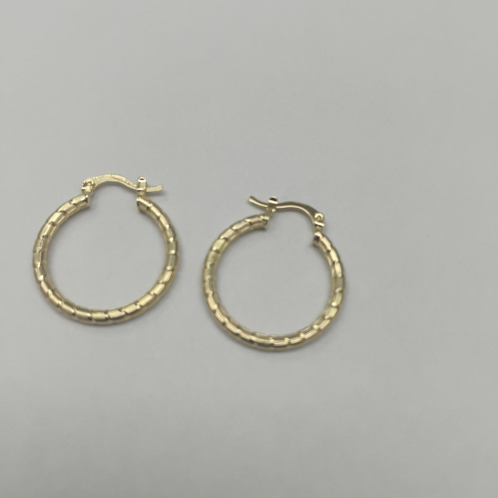ARETES ARRACADAS LABRADAS 14K 3.3 GR (NUEVO)