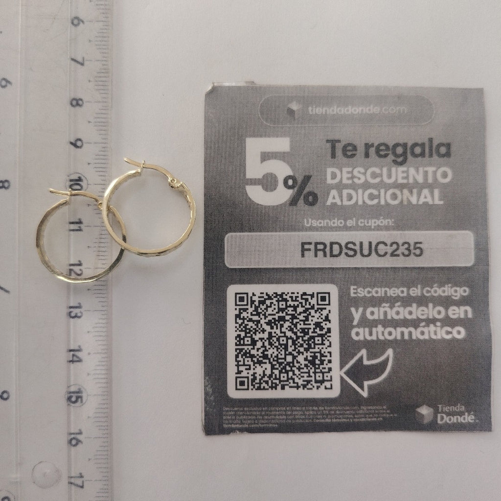 ARETES ARRACADA CON GRECAS 14K 2 GR (NUEVO)