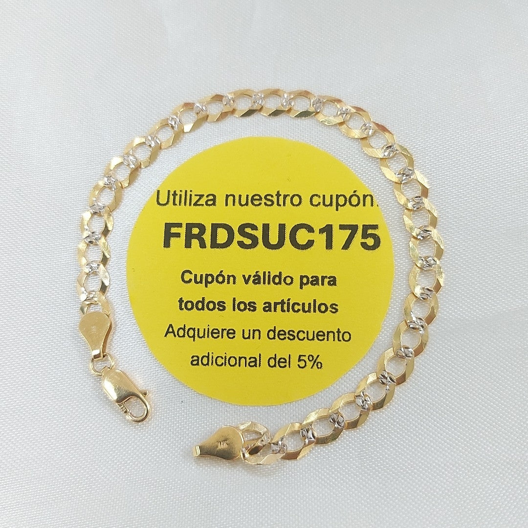 PULSERA BARBADA 14K 21 CM 5.7 GR (NUEVO)