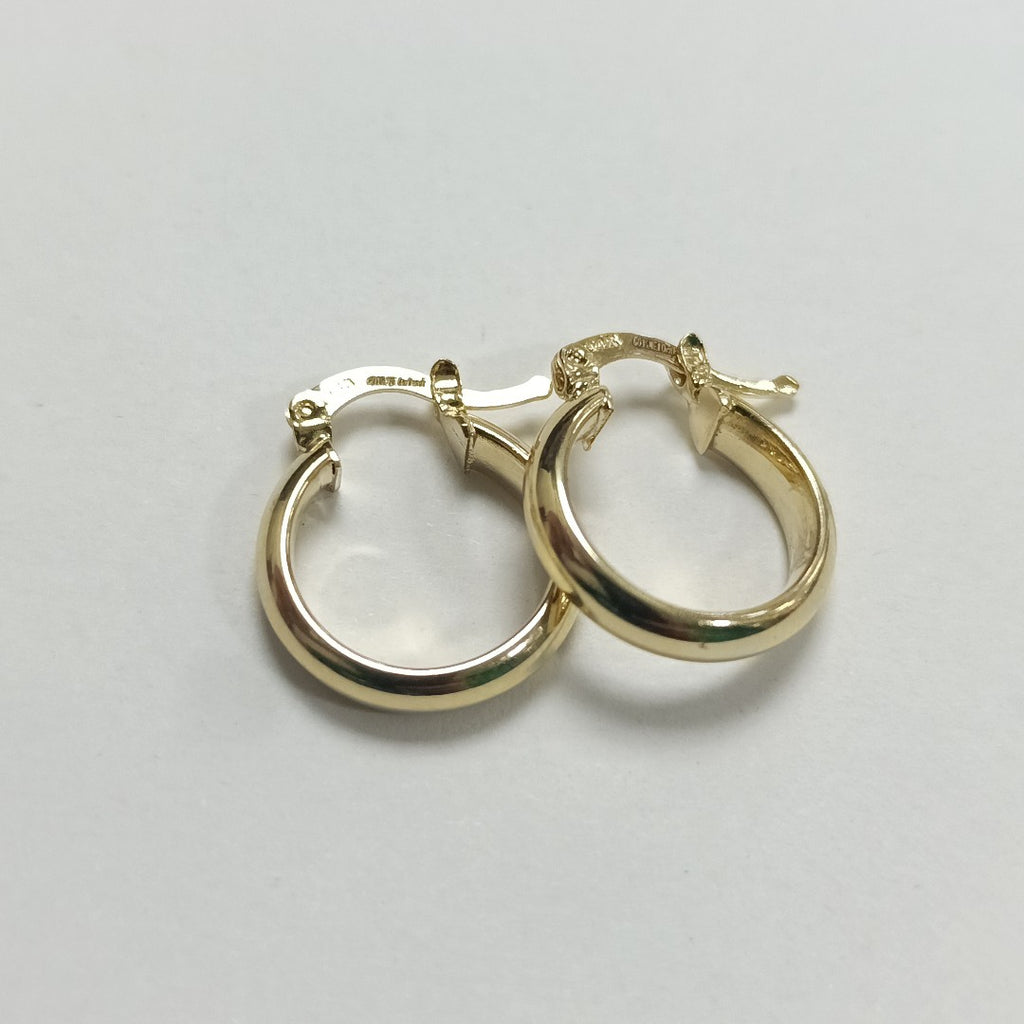 ARETES ARRACADA LISA 14K 1.7 GR (NUEVO)