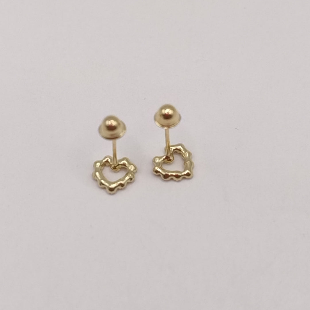 BROQUELES BROQUEL FIG CORAZON 14K 0.23 GR (NUEVO)