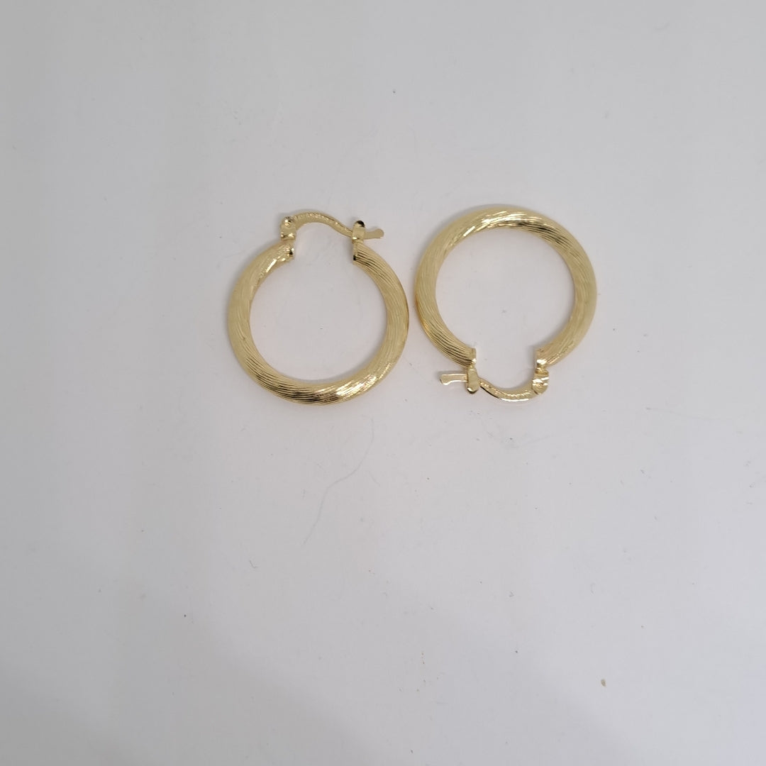 ARETES TEJIDO ARRACADAS ASTRIADAS 14K 2.9 GR (NUEVO)