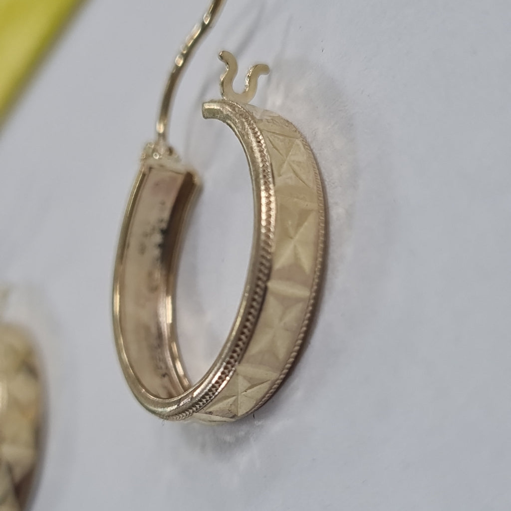 ARETES ARRACADAS LABRADAS 10K 2.2 GR (NUEVO)