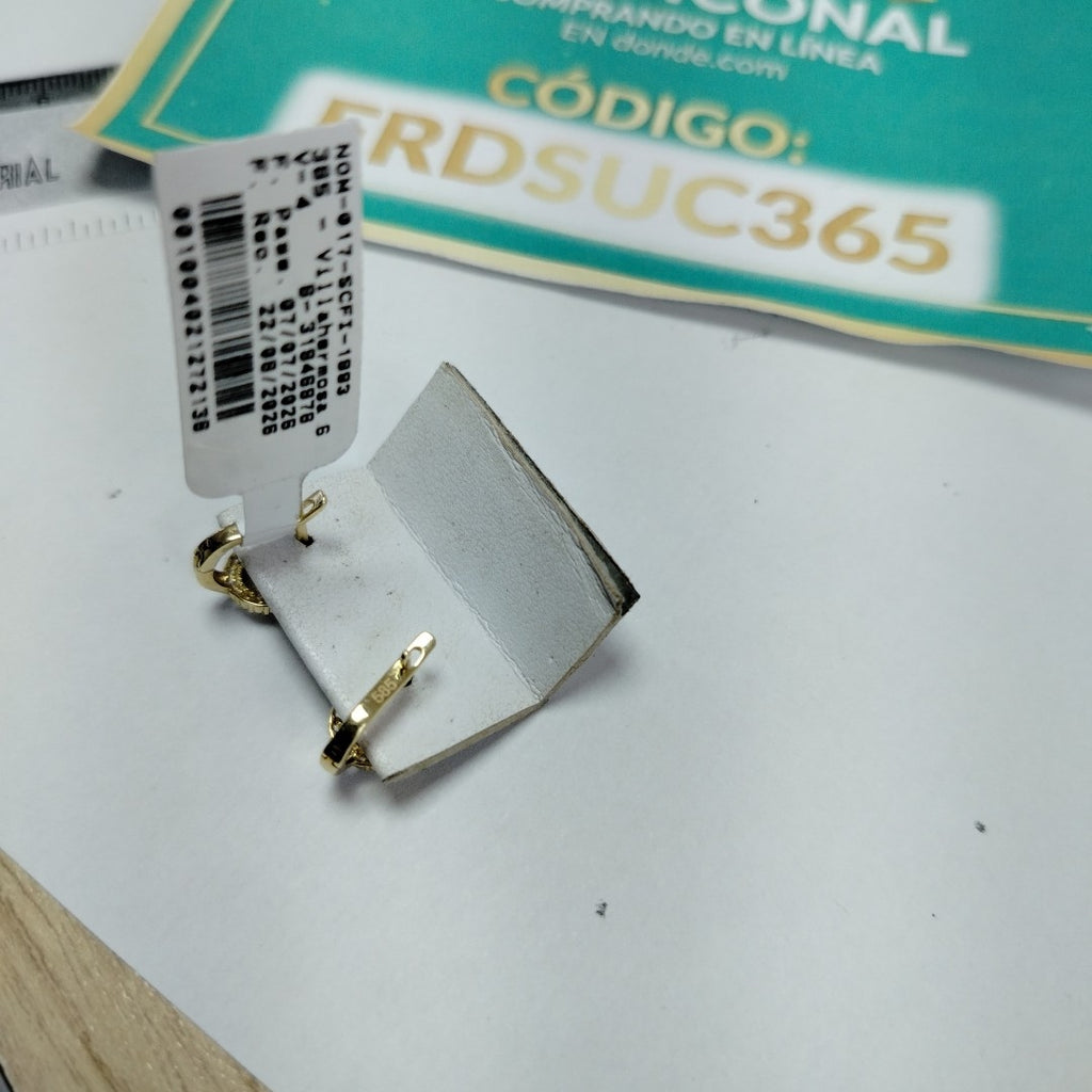 ARETES PAR ORO 14 K 1.9 GRMS (SEMINUEVO)