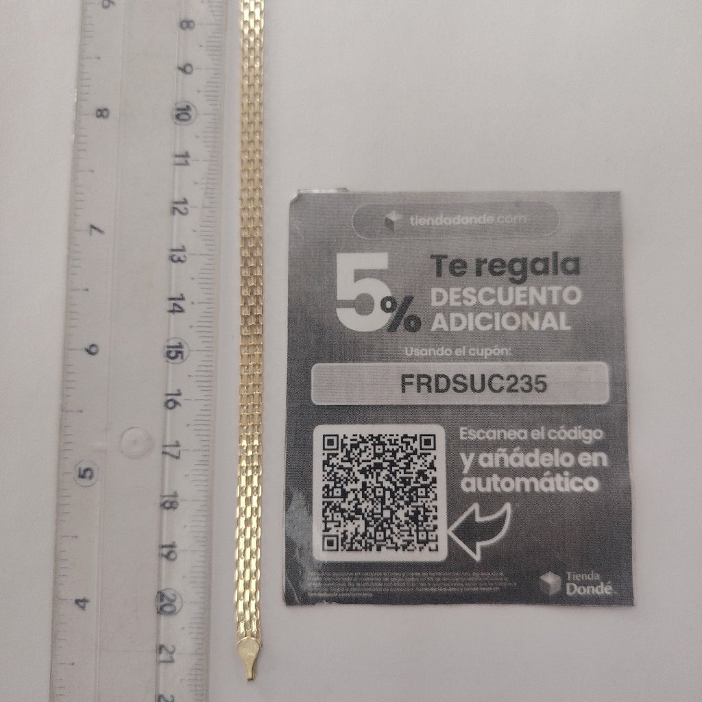 PULSERA ESPECIAL 10K 21 CM 4.4 GR (NUEVO)