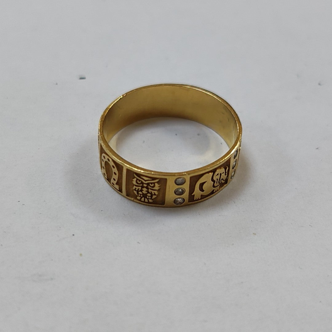ARGOLLA DE LA SUERTE ORO 14 K 4.4 GRMS (SEMINUEVO)