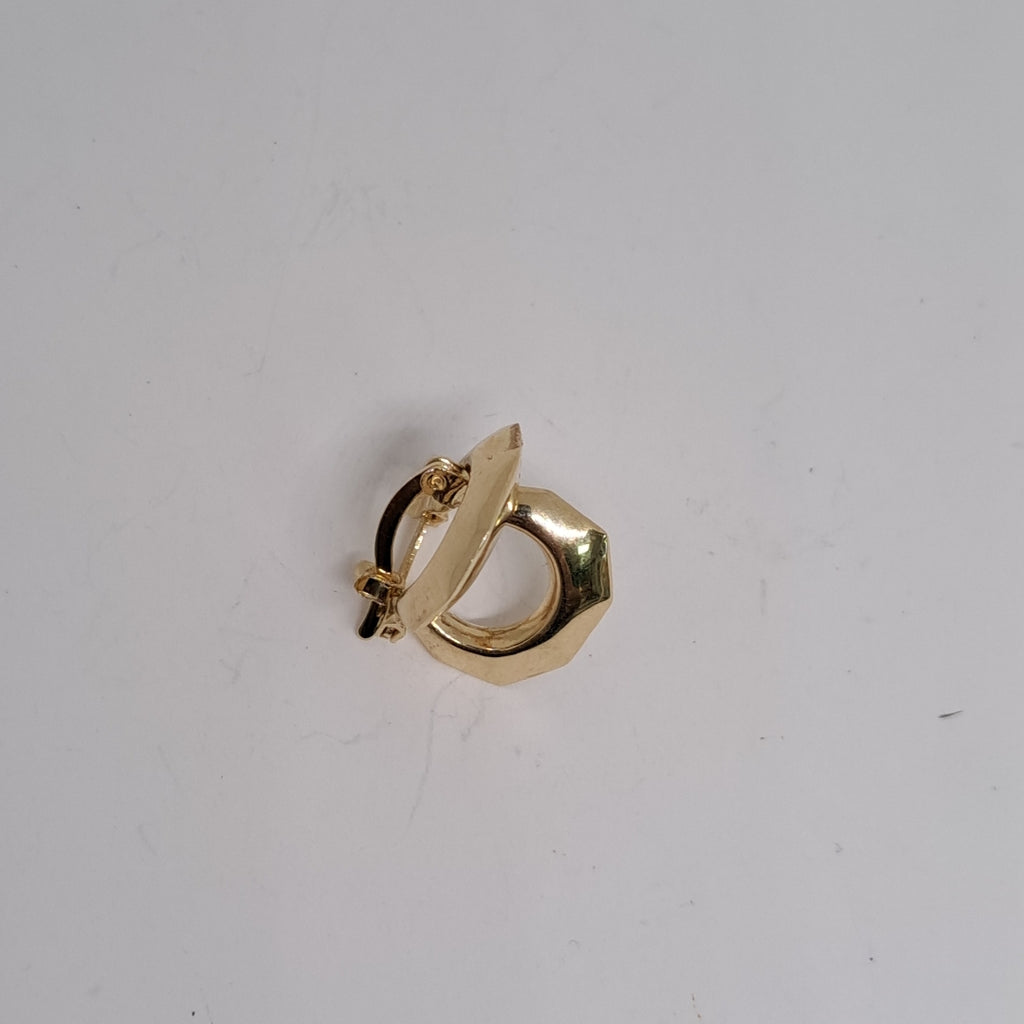 ARETES TEJIDO ARRACADA FACETADA 14K 1.3 GR (NUEVO)