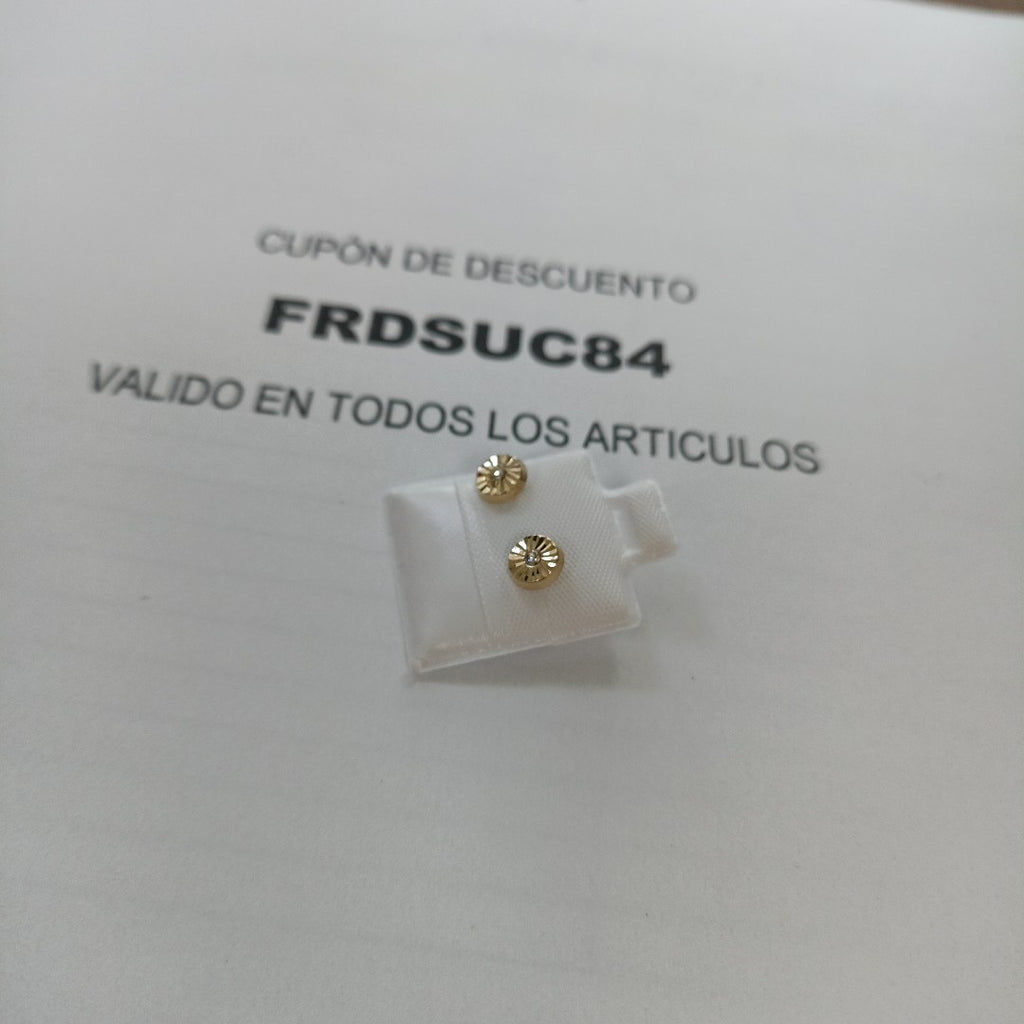 BROQUELES BROQUEL FIG BOTON C CIRCONIA 14K 0.2916 GR (NUEVO)