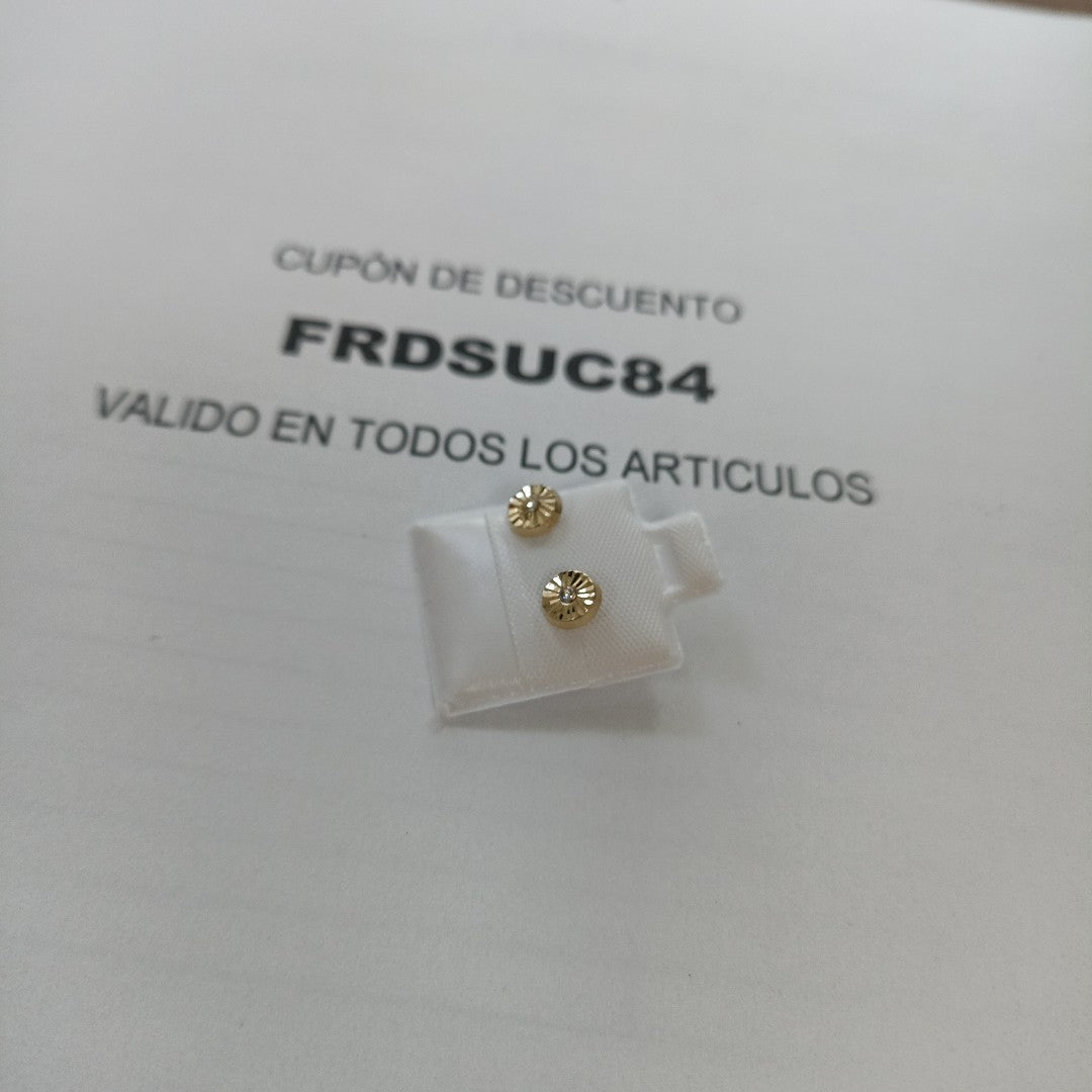 BROQUELES BROQUEL FIG BOTON C CIRCONIA 14K 0.2916 GR (NUEVO)