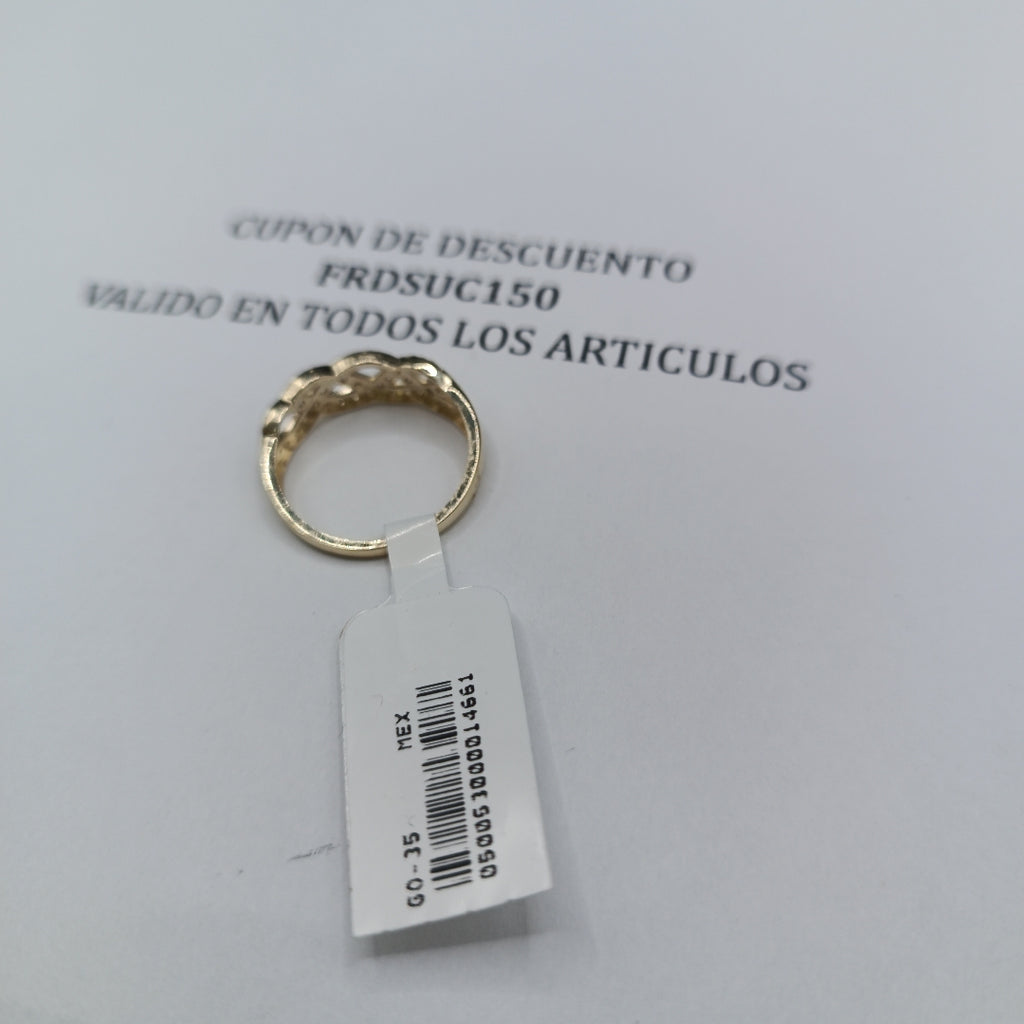 ANILLOS C CIRCONIAS 14K TALLA 9 2.4 GR (NUEVO)