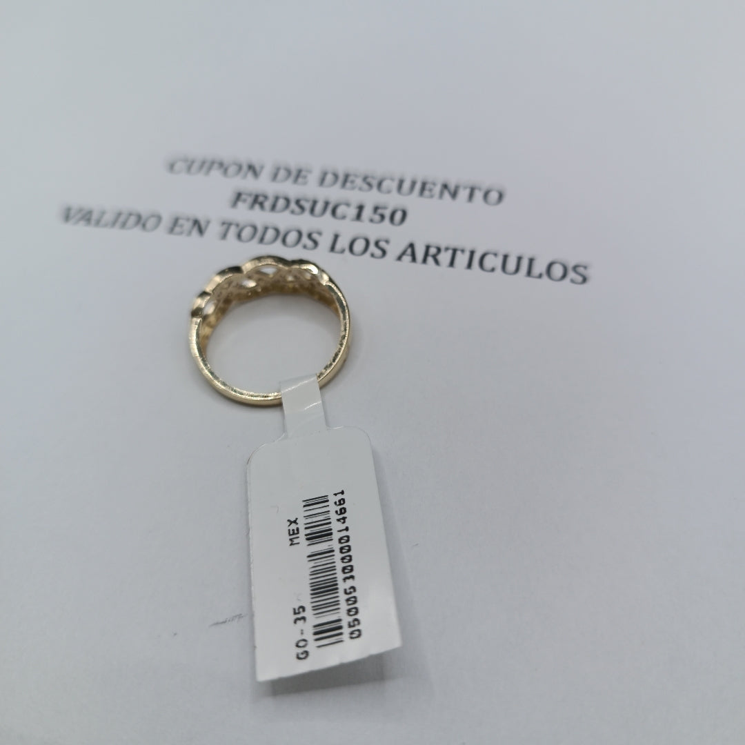 ANILLOS C CIRCONIAS 14K TALLA 9 2.4 GR (NUEVO)