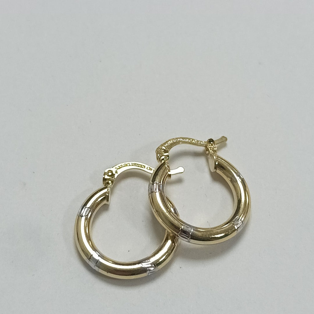 ARETES ARRACADAS COMBINADAS 14K 1.6 GR (NUEVO)