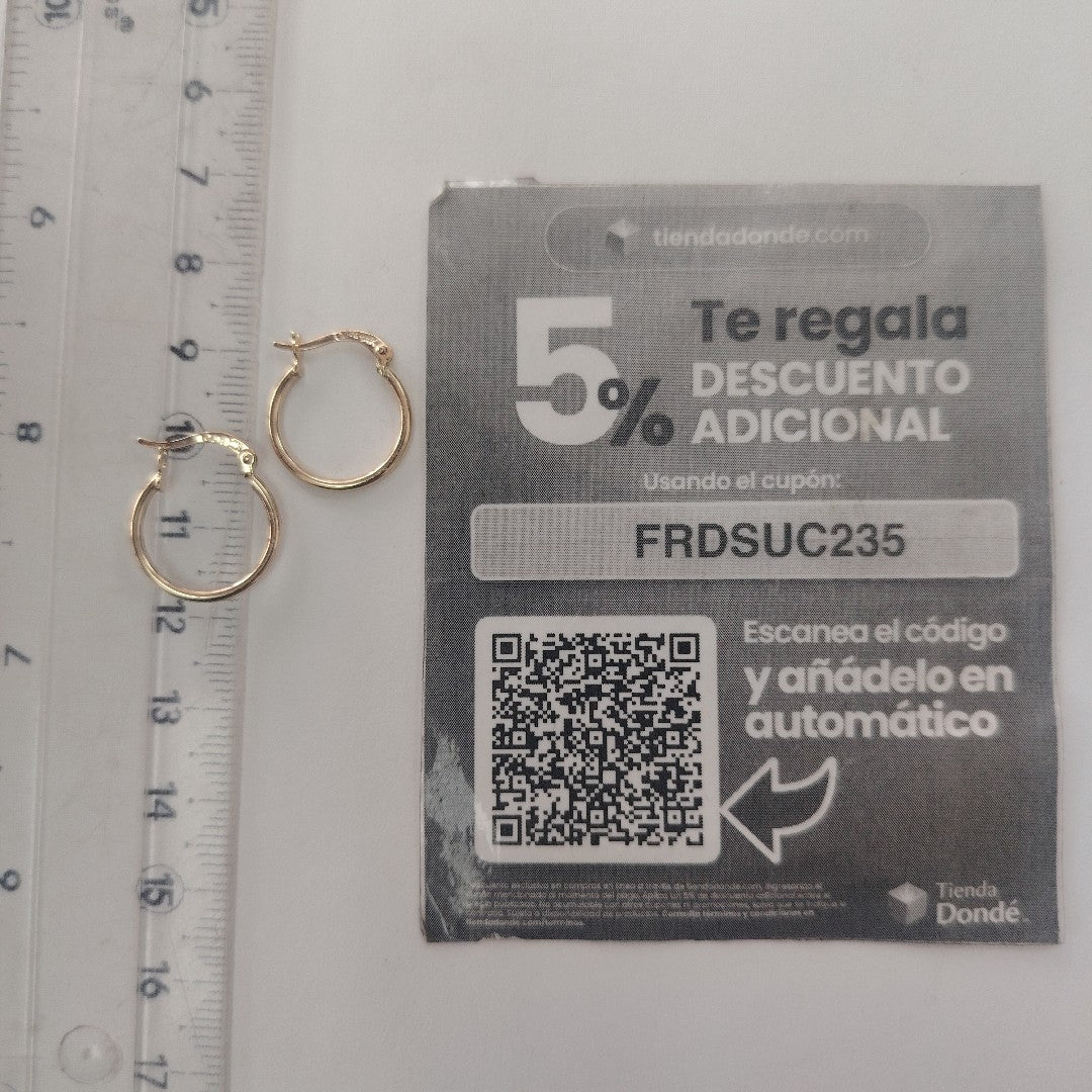 ARETES ARRACADAS 14K 1.2 GR (NUEVO)