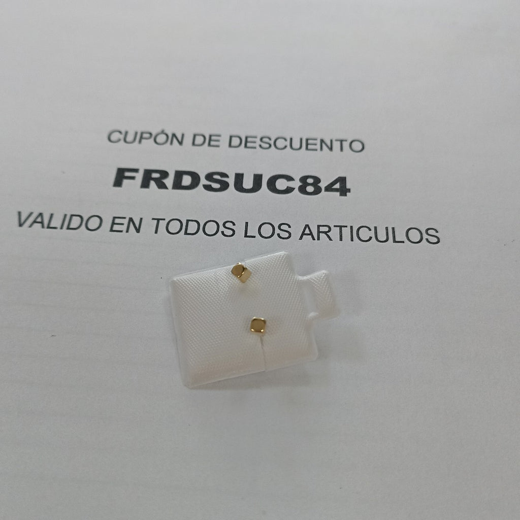 BROQUELES BROQUEL FIG CUBO 14K 0.203 GR (NUEVO)
