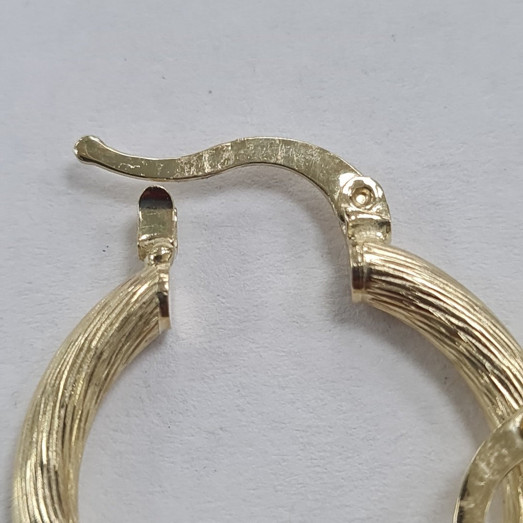 ARETES TEJIDO ARRACADAS ASTRIADAS 14K 2.9 GR (NUEVO)