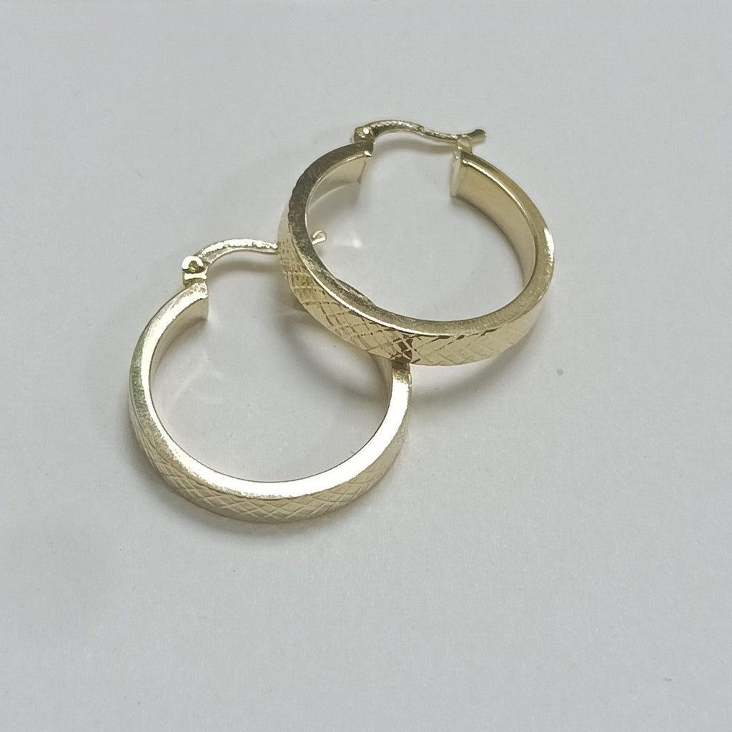 ARETES TEJIDO ARRACADAS FACETADAS 14K 2.9 GR (NUEVO)