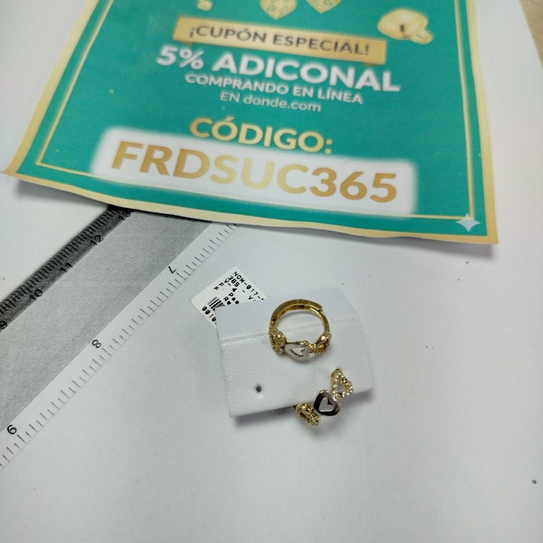 ARRACADAS PAR ORO 10 K 1.8 GRMS (SEMINUEVO)