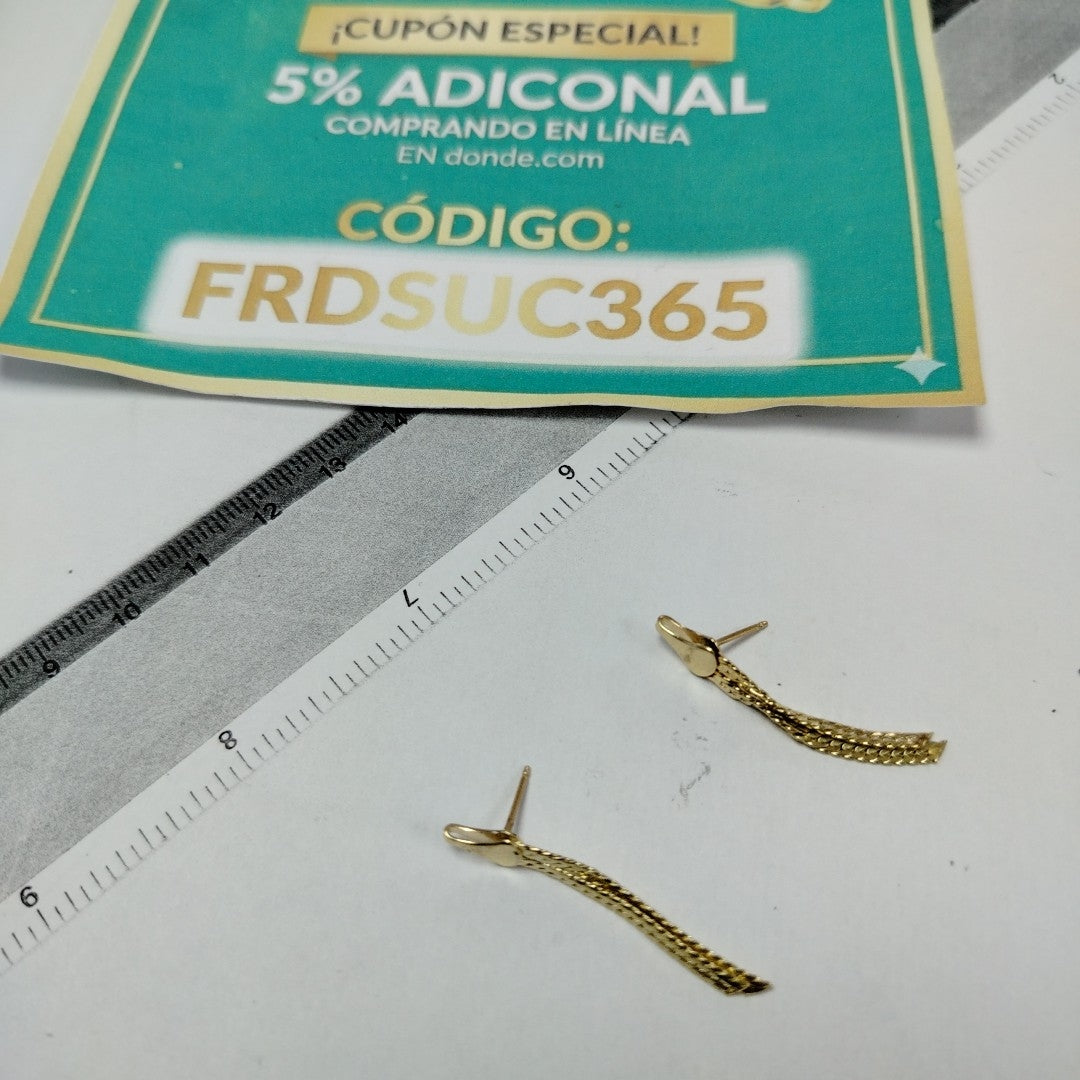 BROQUELES PAR ORO 14 K 2,30 GRMS (SEMINUEVO)