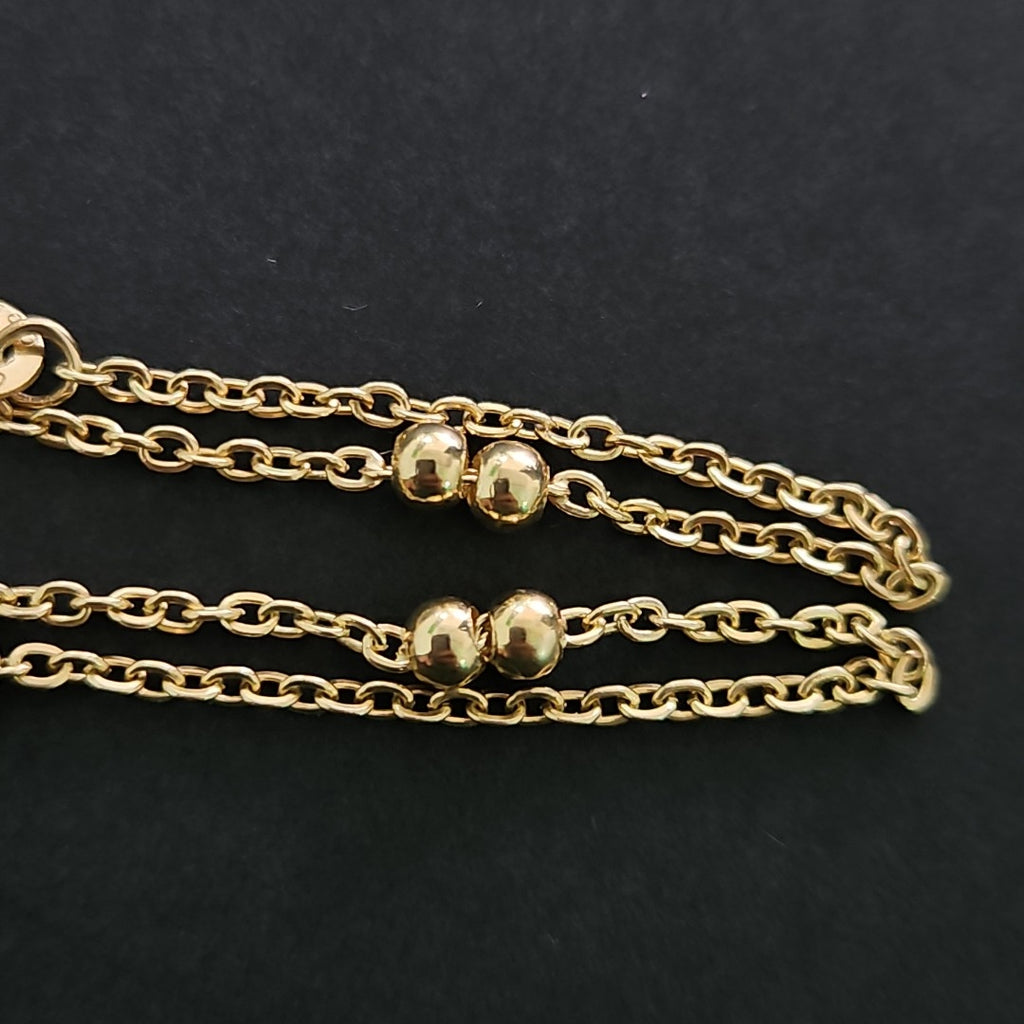 PULSERA TEJIDO ESPECIAL CORAZONES CON CIRCONIAS 14K 18 CM 2.4 GR (NUEVO)