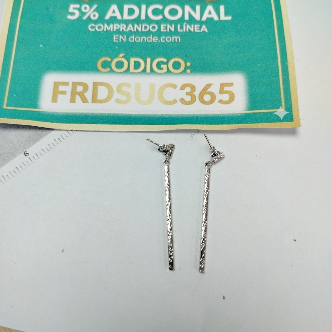 BROQUELES PAR ORO, ORO BLANCO 14 K 2 GRMS (SEMINUEVO)