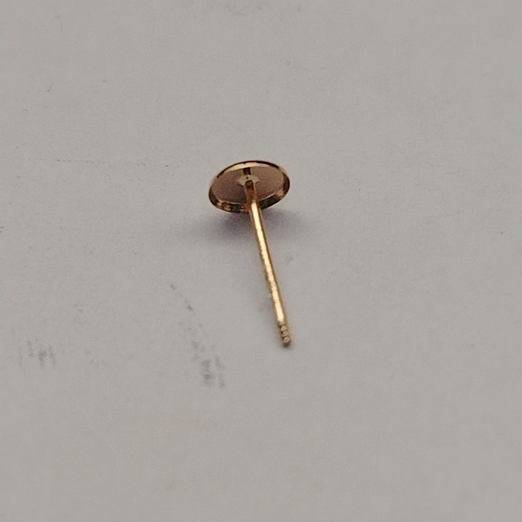 BROQUELES BROQUEL FIG TAPON REDONDO 14K 0.1408 GR (NUEVO)