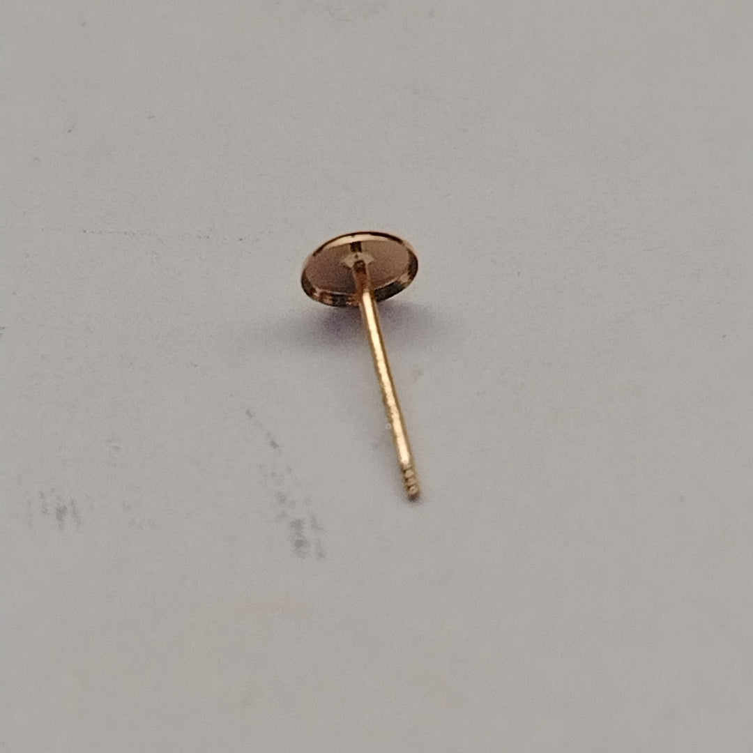 BROQUELES BROQUEL FIG TAPON REDONDO 14K 0.1408 GR (NUEVO)