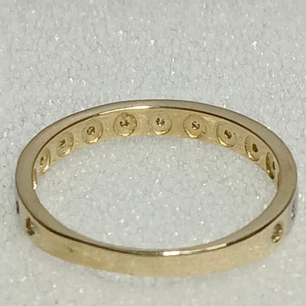 ANILLO ANILLITO C CIRCONIAS COMBINADO 14K 7 TALLA 1.9 GR (NUEVO)