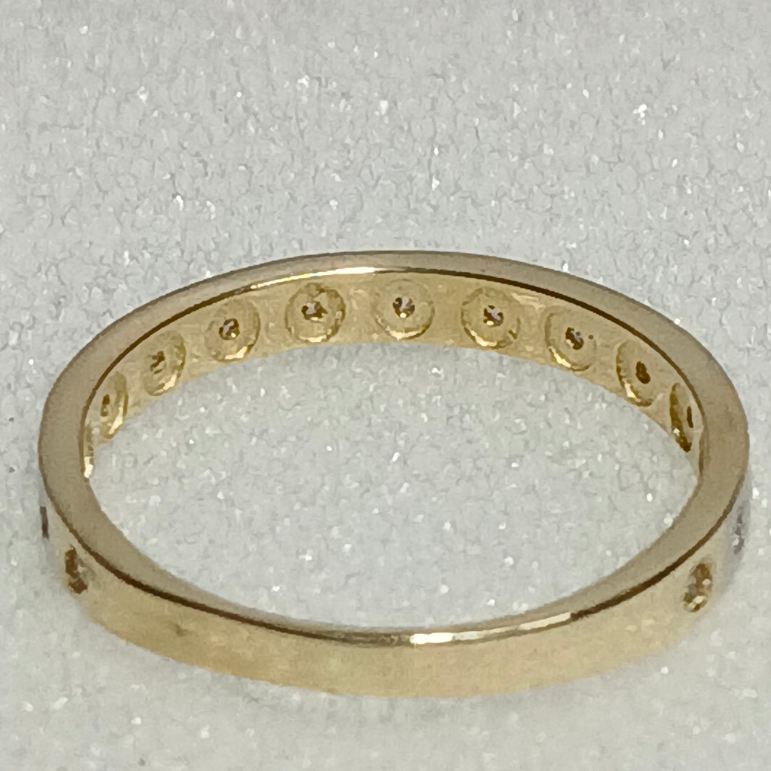 ANILLO ANILLITO C CIRCONIAS COMBINADO 14K 7 TALLA 1.9 GR (NUEVO)