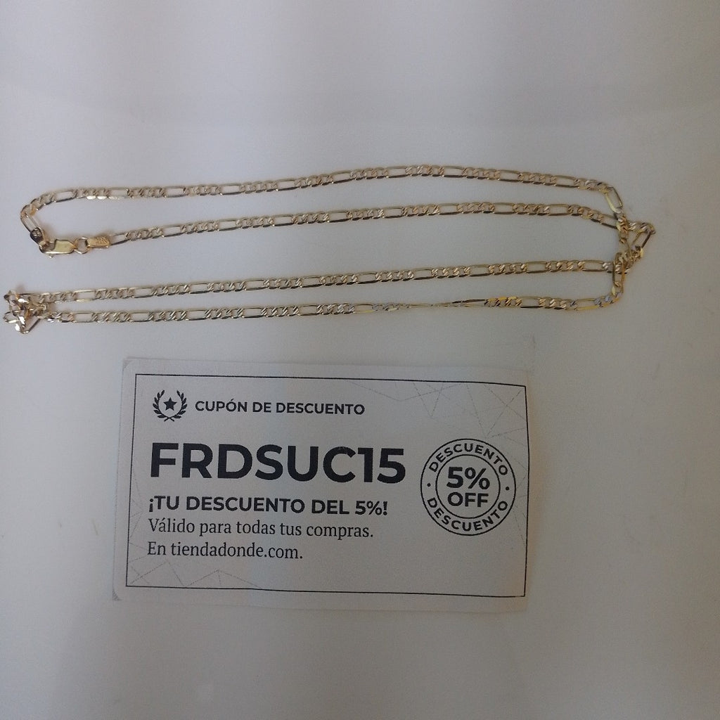 CADENA ORO, RODIADO 14 K 4.8 GRMS (SEMINUEVO)